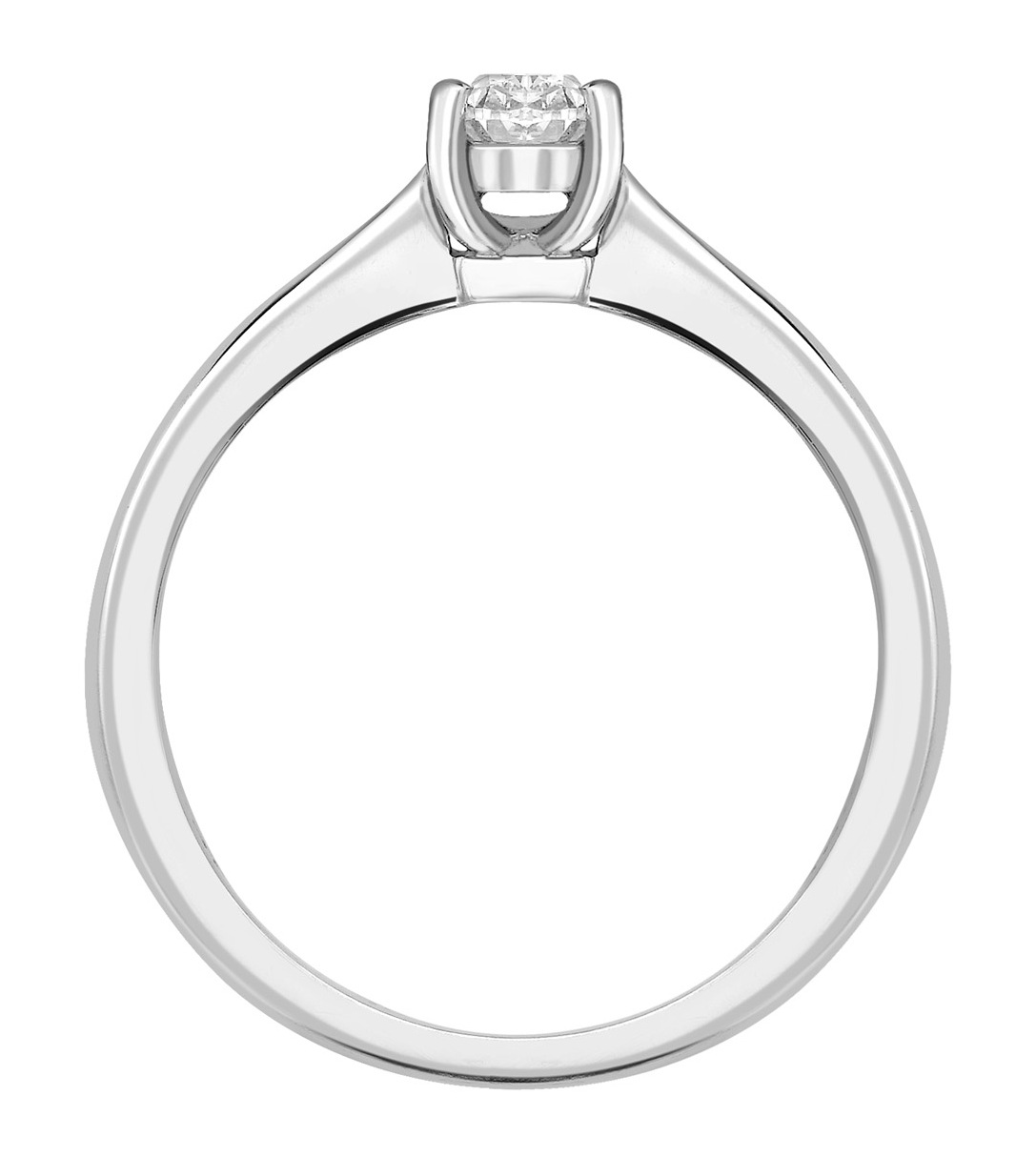 Oval White Gold Diamond Engagement Ring GRC575 Image 2