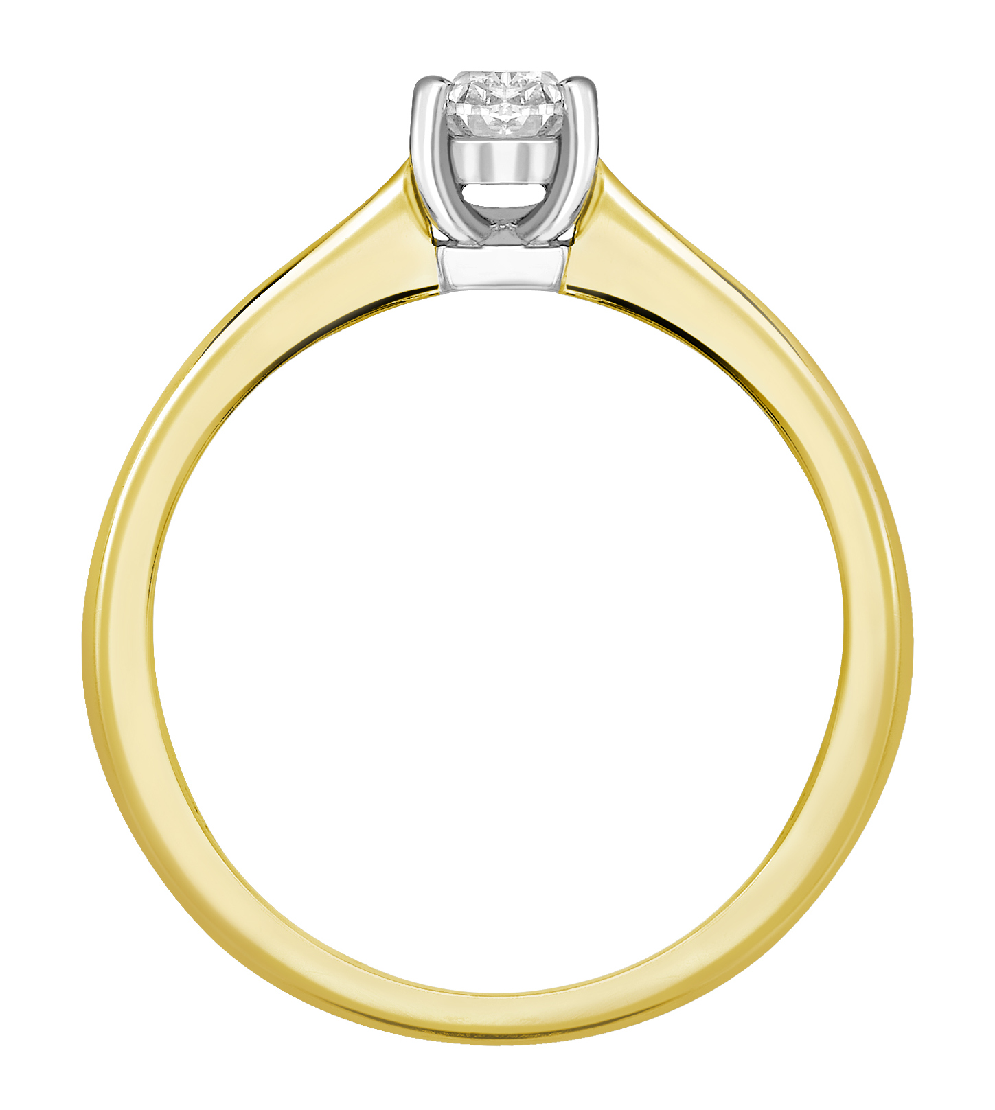 Oval Yellow Gold Diamond Engagement Ring GRC575YG   Image 2