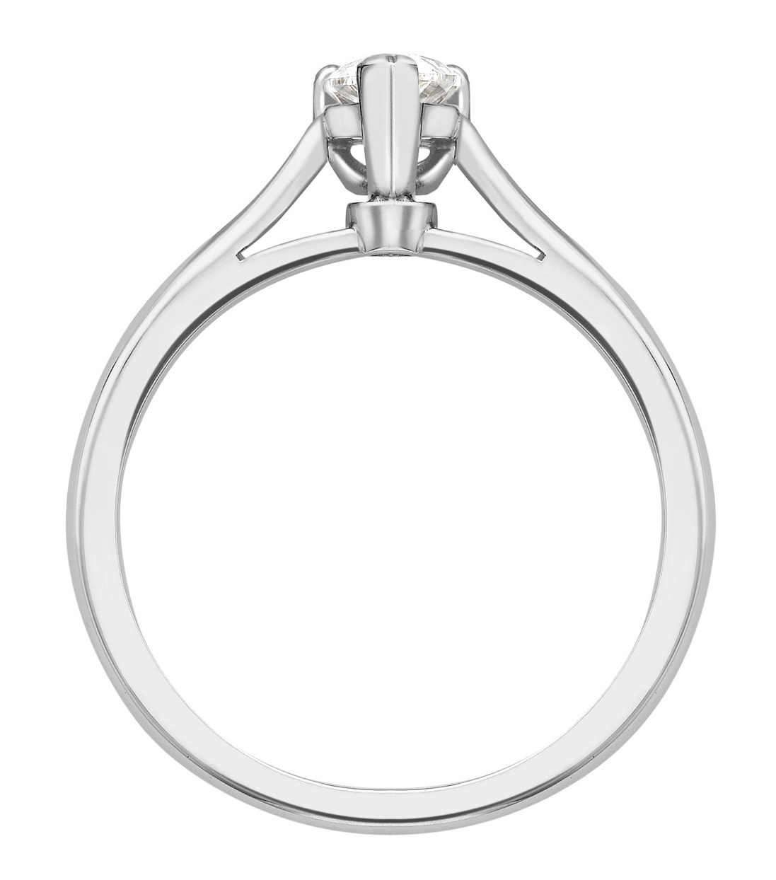 Pear Shape White Gold Diamond Engagement Ring GRC689 Image 2